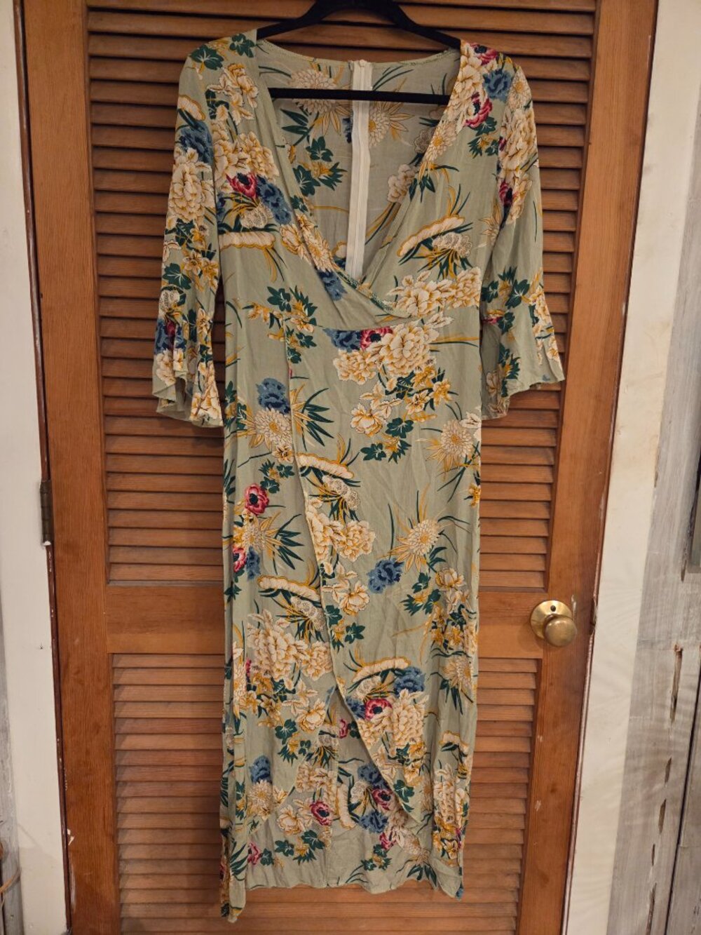 Light green floral dress